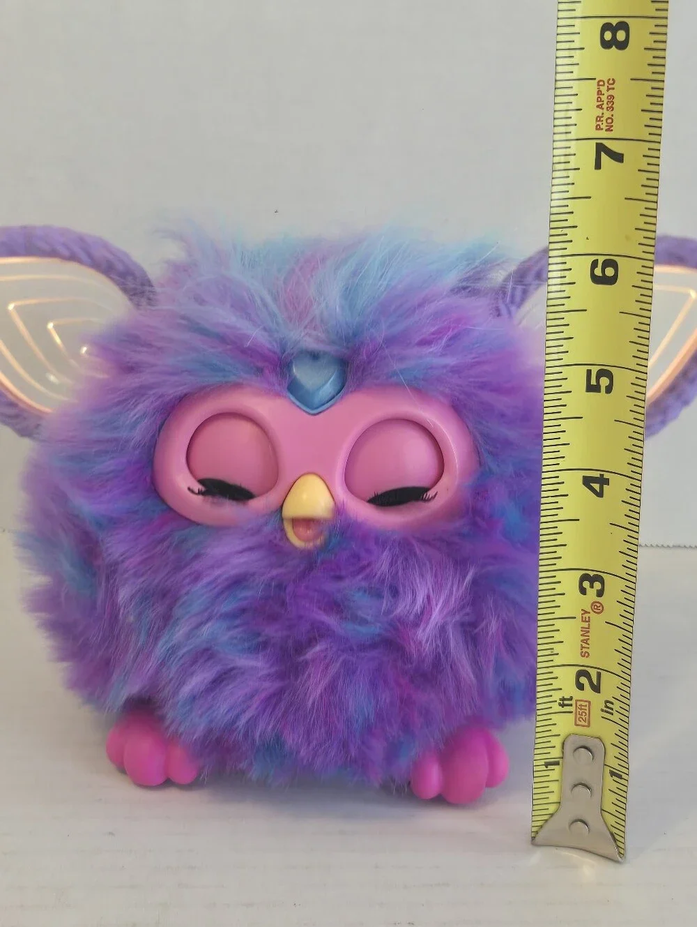 2023 Furby Purple Plush Tie Dye Interactive Voice Activated Glowing Ears *WORKS*